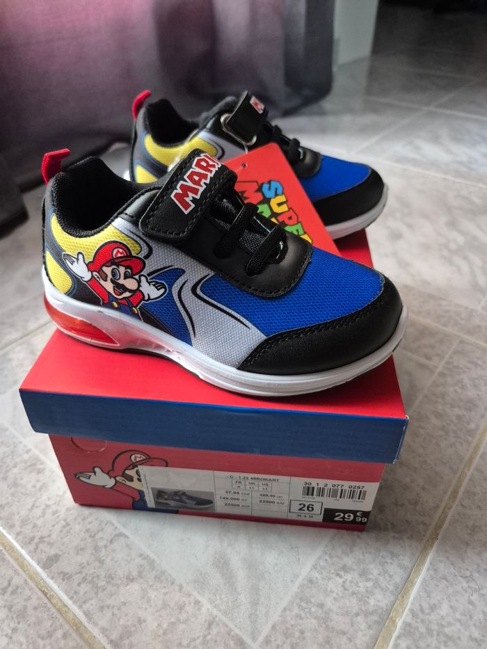 Baskets sneakers mariokart garçon taille 26
