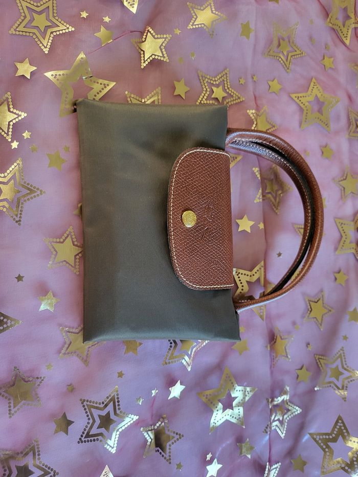 Sac à main ou l épaule brillante marron/ kaki - photo numéro 7