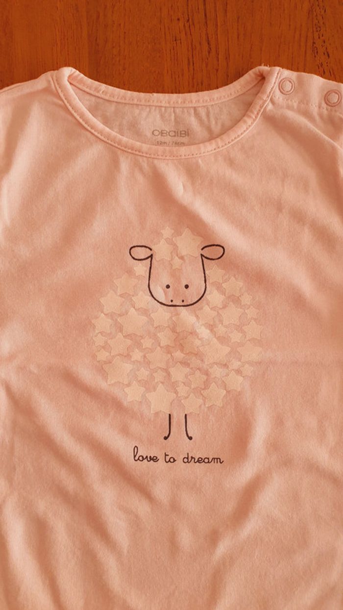 Teeshirt à manches longues Obaibi 12 mois - photo numéro 4