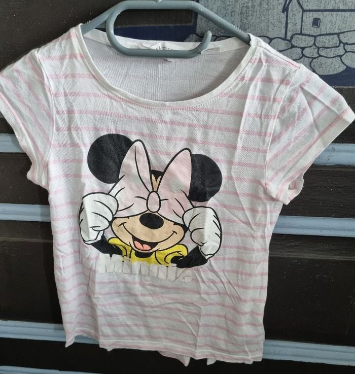 T-shirt à rayures Minnie 7-8ans