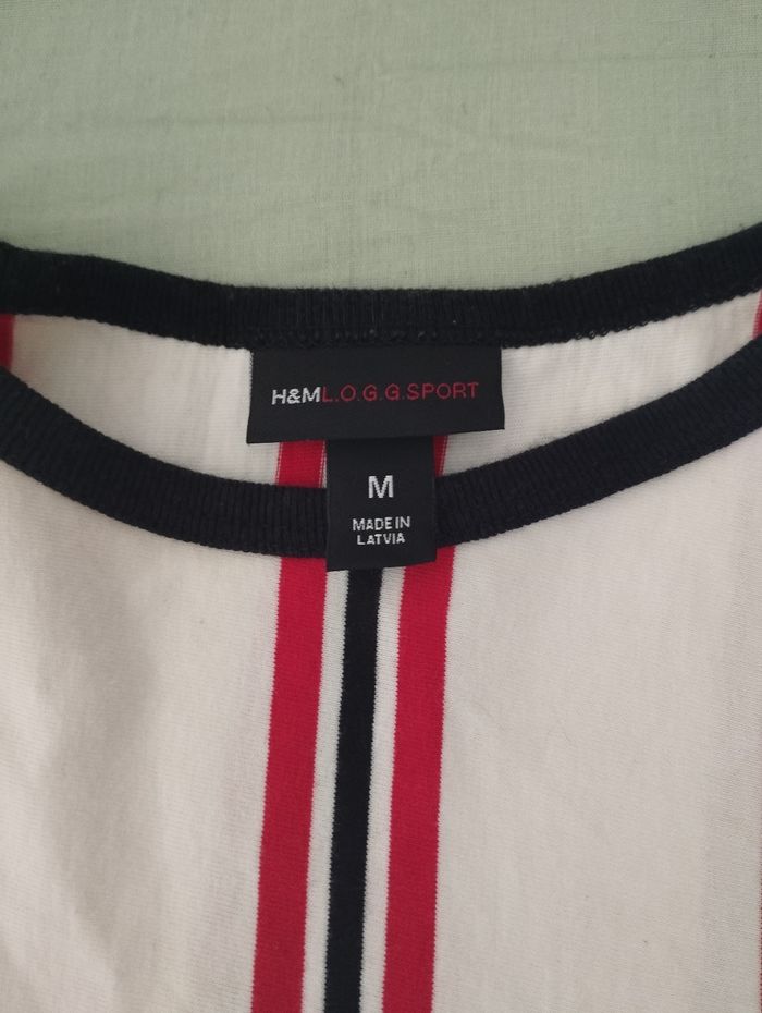 T-shirt H&M homme blanc et rouge - photo numéro 3