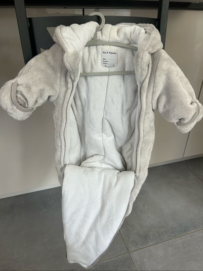đ» Combinaison pilote bĂ©bĂ© en velours - photo numĂ©ro 3