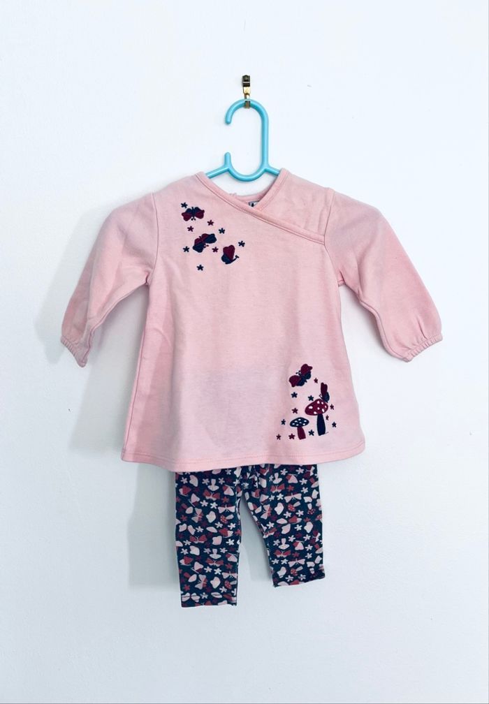 Ensemble legging et tee-shirt manches longues « sans marque » taille 3 mois - photo numéro 1