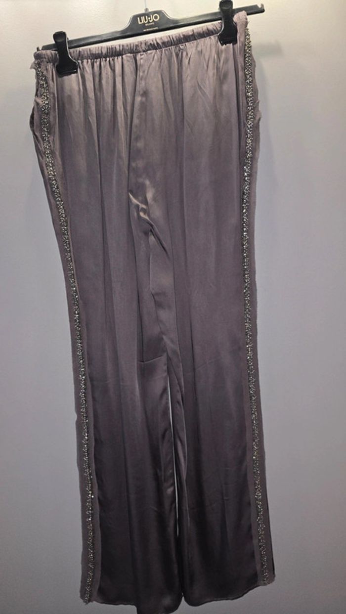Pantalon effet satiné perles Zara - photo numéro 6