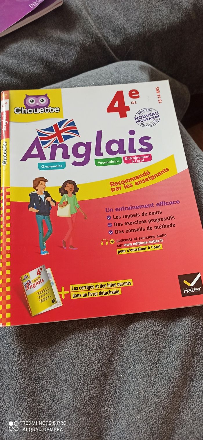 Livre anglais 4 e
