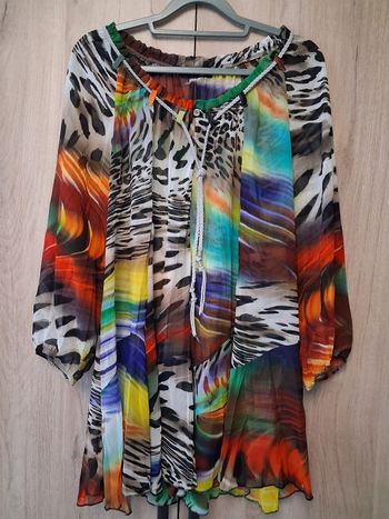 Tunique colorée transparente