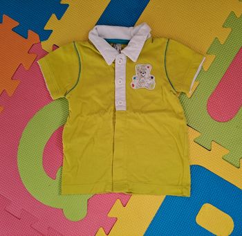 T-shirt manches courtes vert nounours, orchestra, taille 6 mois (67 cm)