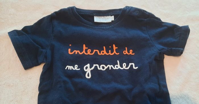 T-shirt Interdit de me gronder - photo numéro 2