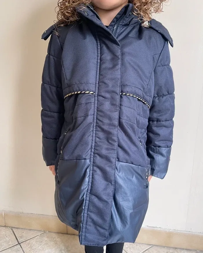 Manteau bleu marine à capuche 4 ans - Catimini - photo numéro 2