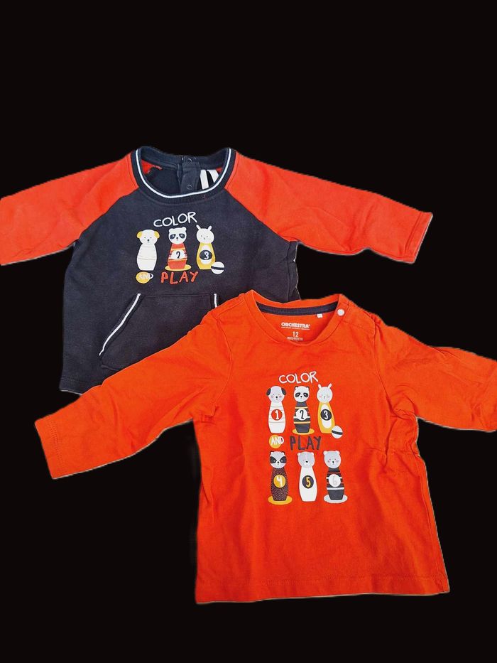 Lot pull + t-shirt manches longues Orchestra 12 mois