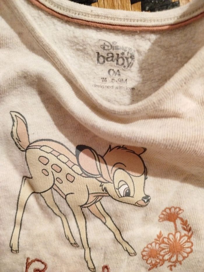 Pull polaire Bambi Disney 9 mois 74 cm fille hiver - photo numéro 3