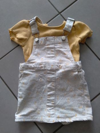 Ensemble robe tshirt 9-12mois fille neuf