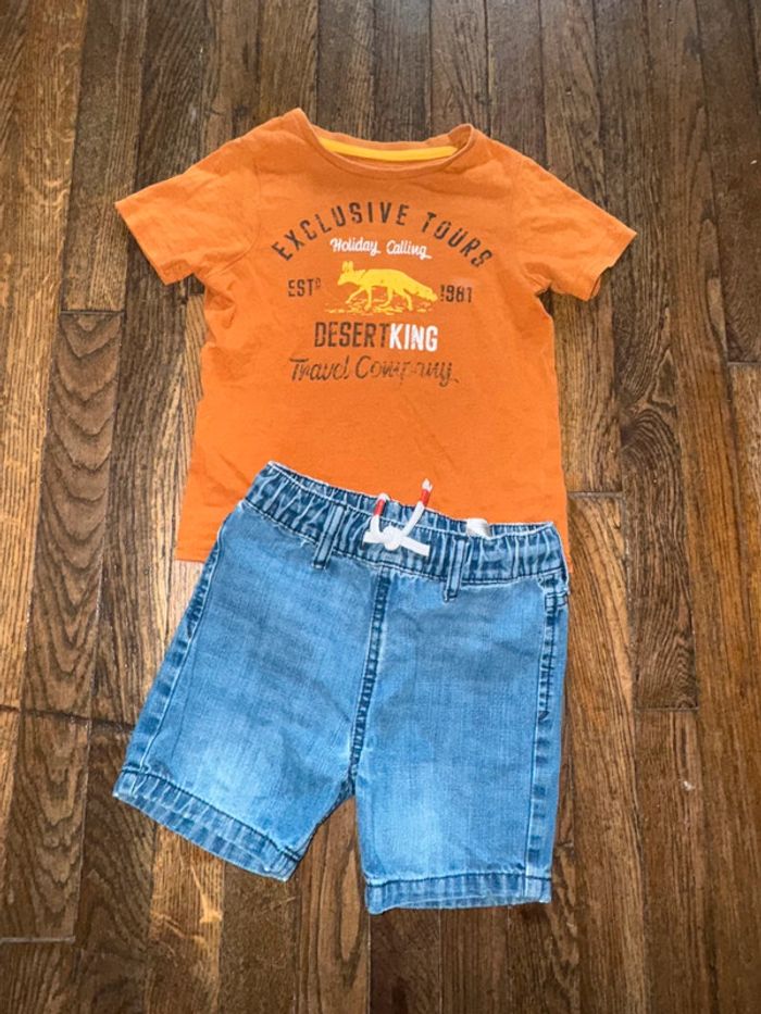 T-shirt vertbaudet (tbe) et short H&M (bon état) 3 ans