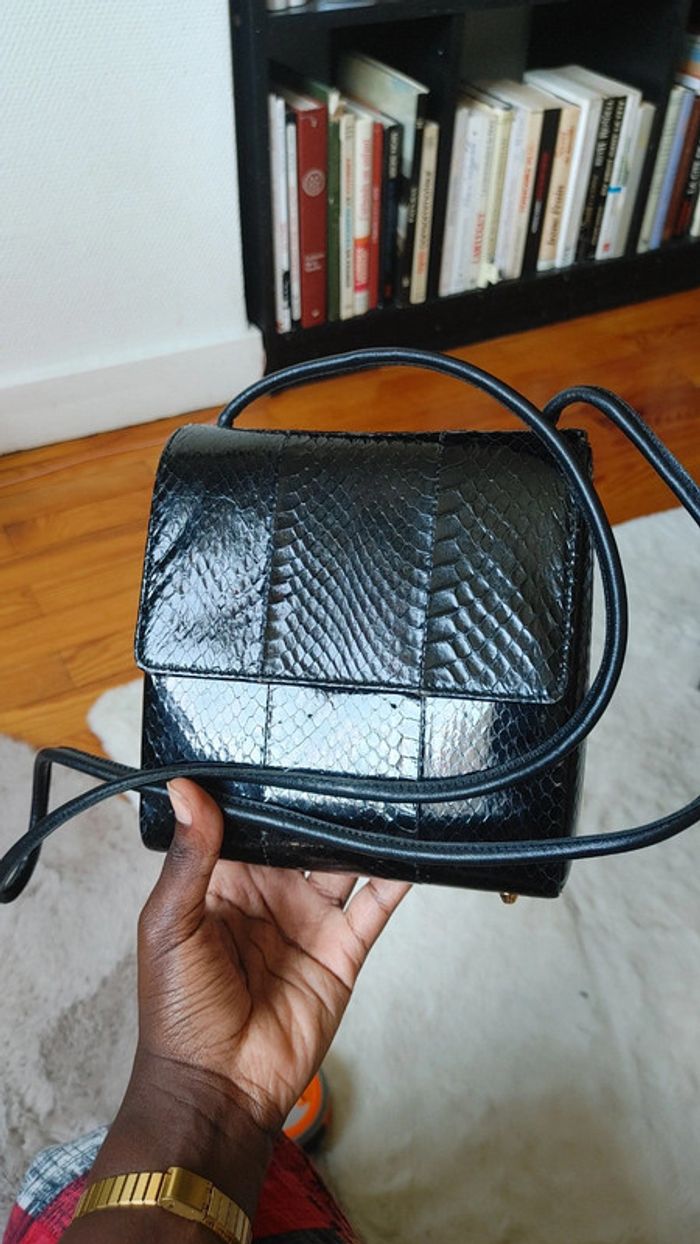 Sac à main en cuir exotique vintage - photo numéro 2