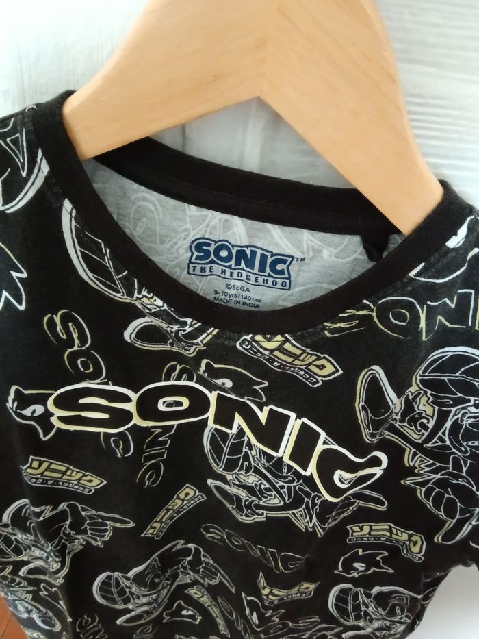 Tee-shirt sonic noir et multicolore - photo numéro 2