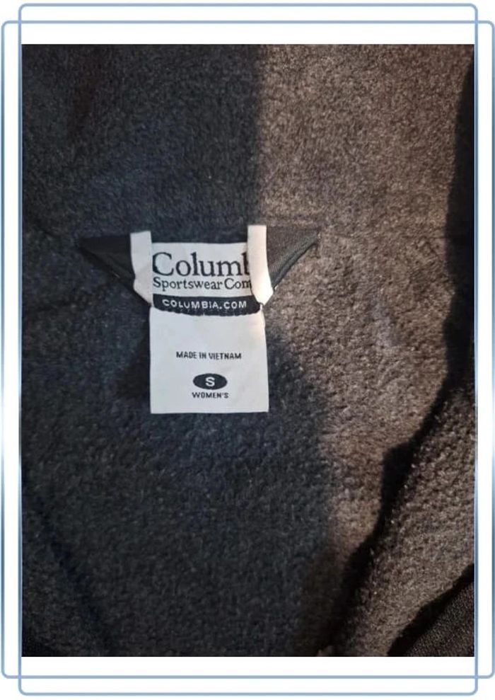 polaire full zip columbia femme gris foncé - taille S / logo brodé (271) - photo numéro 10