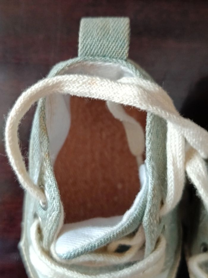 Chaussures bébé tissu et semelle cuir - photo numéro 2