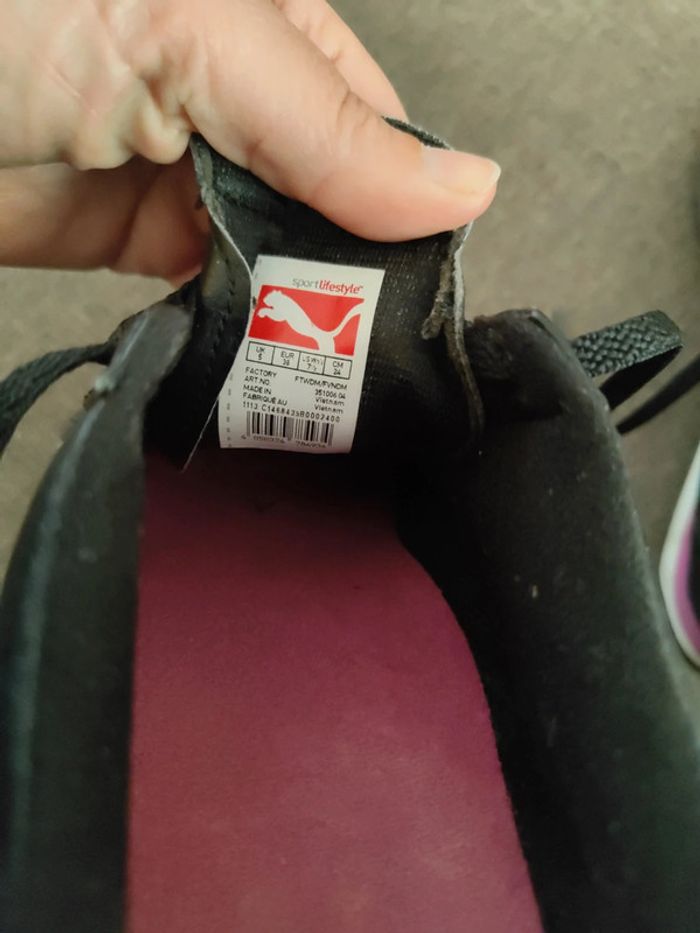 Baskets noires argentées Puma - photo numéro 6