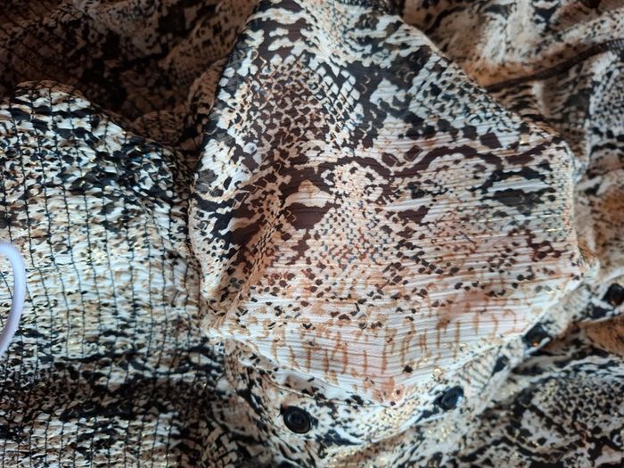 Blouse femme transparente imprimer serpent - photo numéro 2