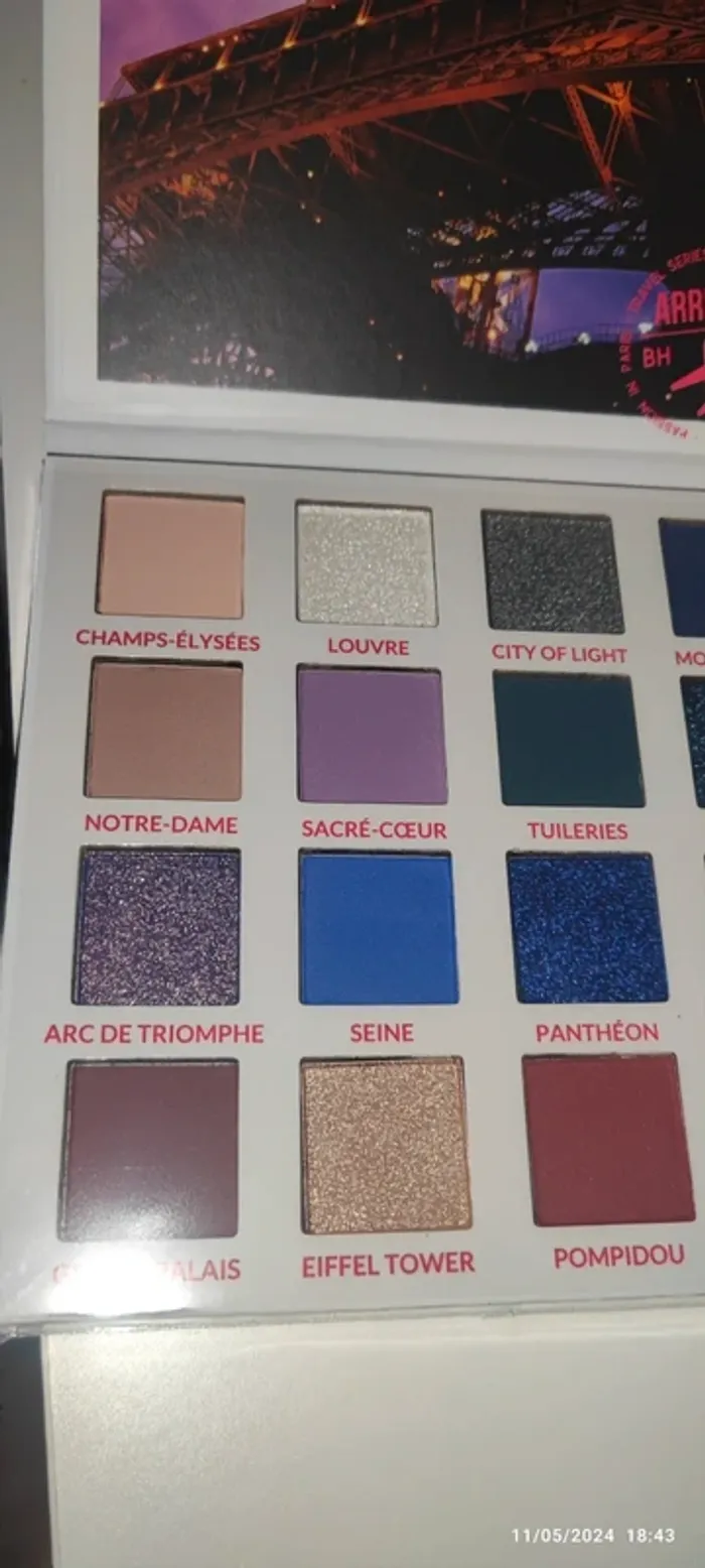 Palette d'ombres à paupières passion in Paris 16 fards - photo numéro 3