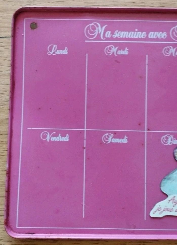Lot planning et magnets hebdomadaire Barbie Mattel rétro année 80 vintage - photo numéro 6