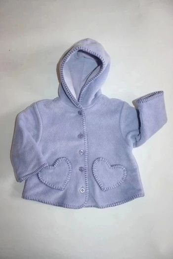 Manteau polaire parme 6/12 mois