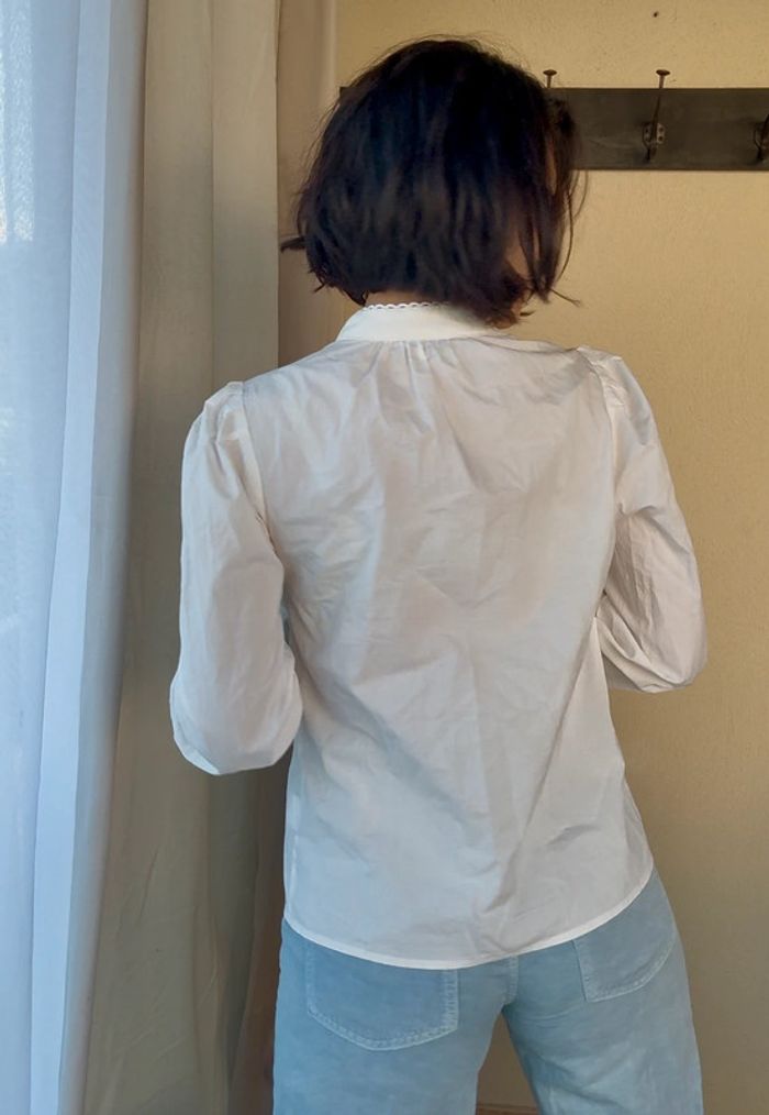 Chemisier coton Blanc XS très bon état - photo numéro 4
