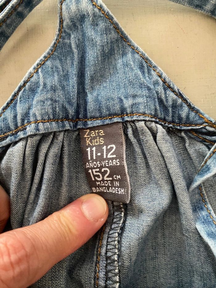 Salopette en jeans Zara Kids à bretelles 11 / 12 ans 152 cm - photo numéro 12