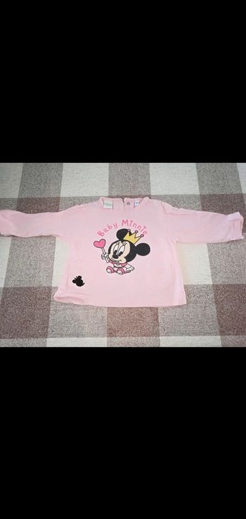 Tee shirt manches longues rose Disney Minnie 6 mois