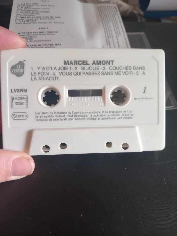 Cassette audio de Marcel Amont, Y a d'la joie - photo numéro 2