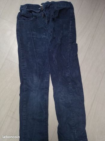 Pantalon en velours 4 ans vinyl fraise