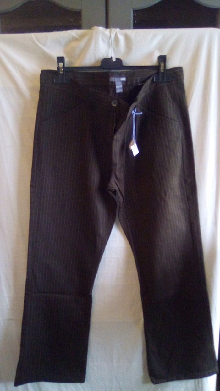 Pantalon marron rayé "H&M"