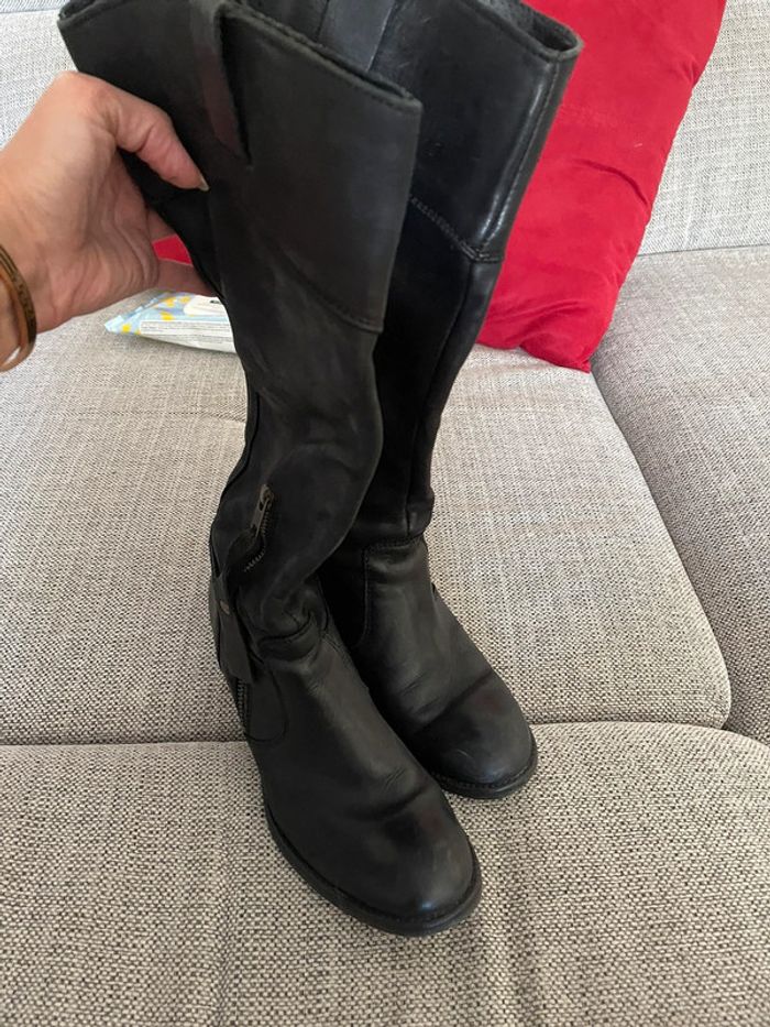 Bottes cuir kickers t37 - photo numéro 3