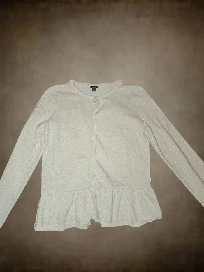 Gilet gris pailleté 10 ans