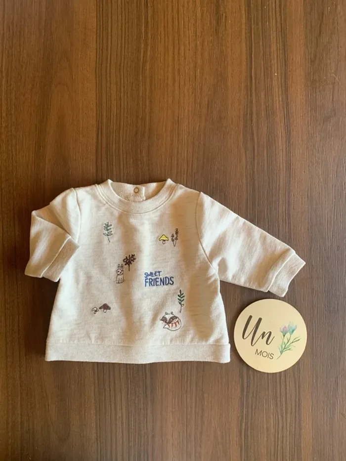 Sweat Vertbaudet naissance 1 mois