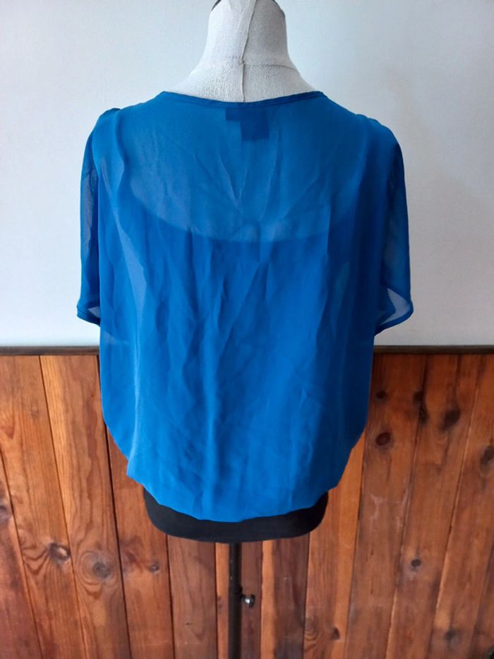 Blouse voile bleu - photo numéro 2