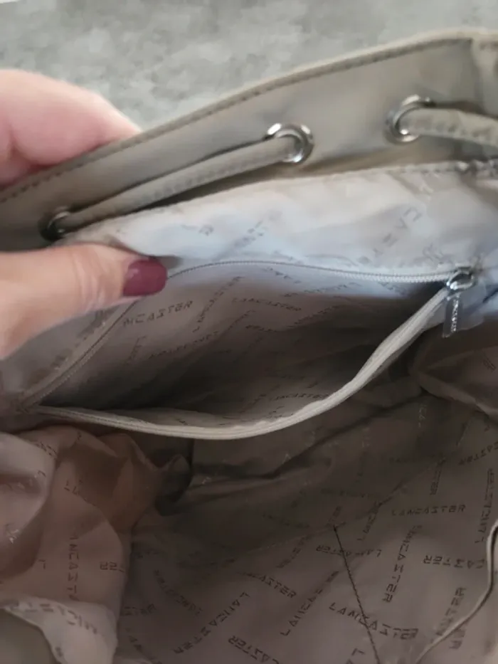 Sac à dos Lancaster gris beige - photo numéro 14