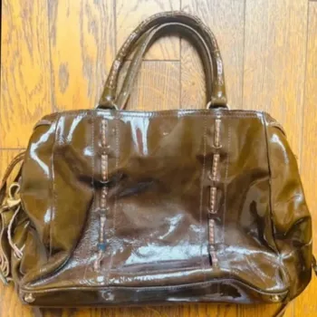 Sublime sac en cuir vernis plinio visona