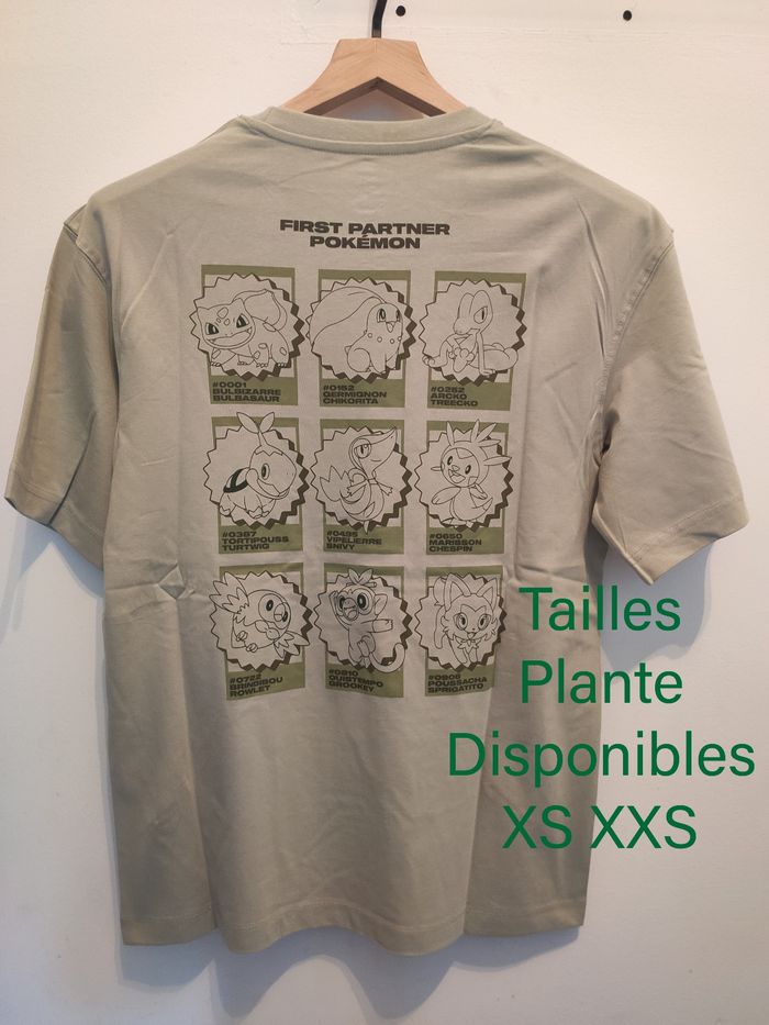 Tee Shirt Pokemon Starter Plante Celio XSkak - photo numéro 2