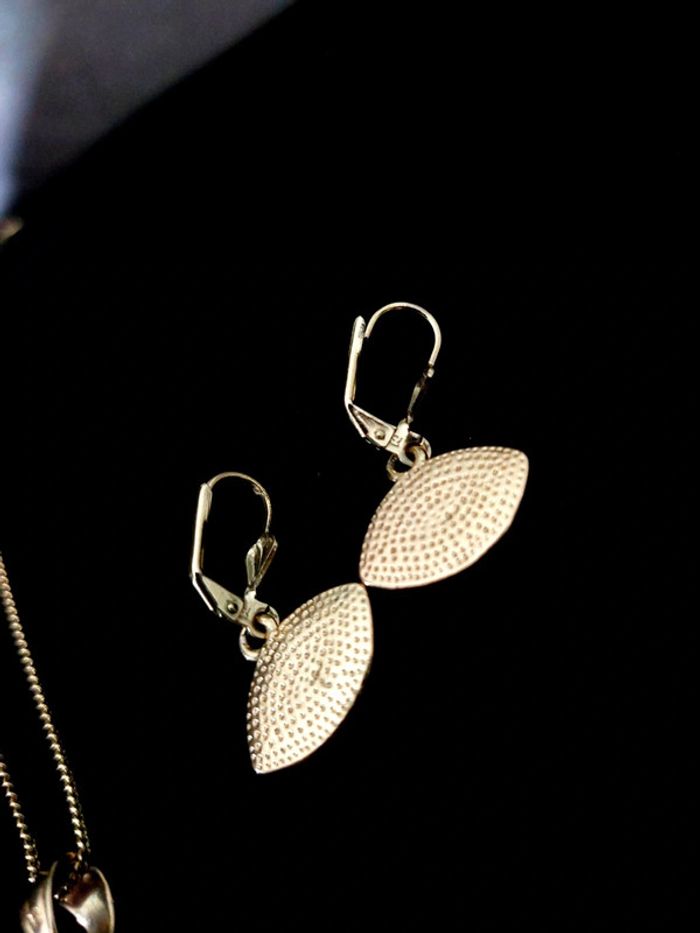 Magnifique parure collier et boucles d'oreilles mauvais œil en plaqué or - photo numéro 6