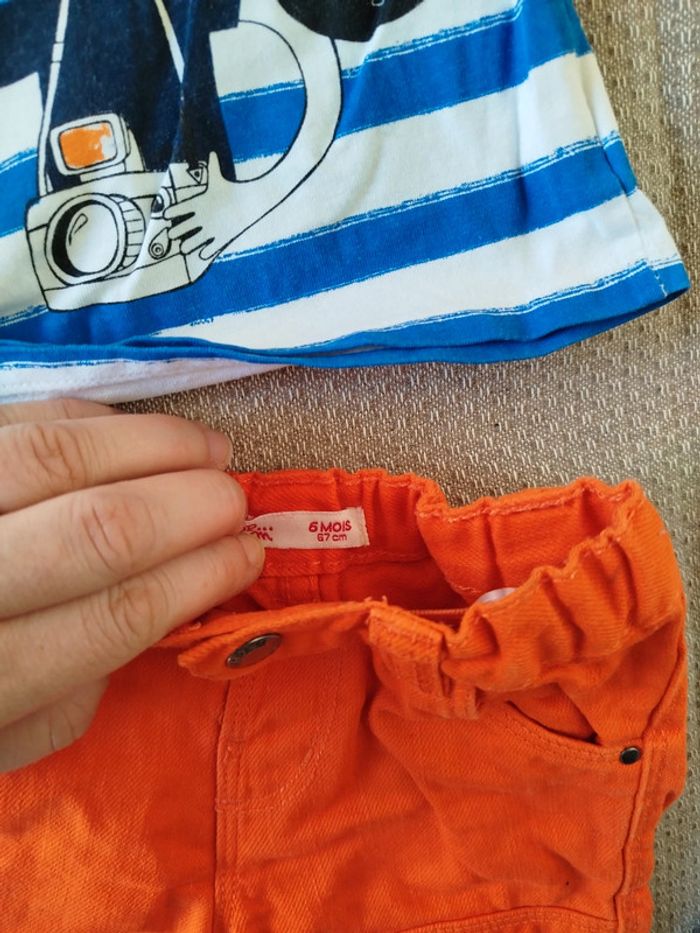 Ensemble tee shirt/short 6M - photo numéro 3