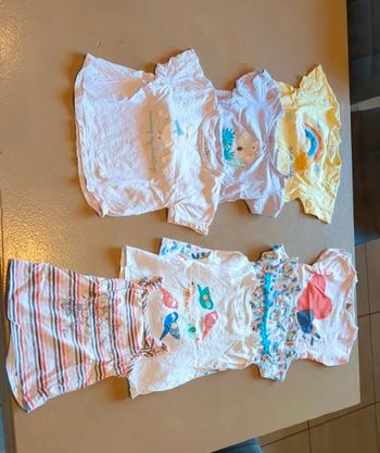 Lot de 7 tee-shirts manches courtes filles 23-24 mois 