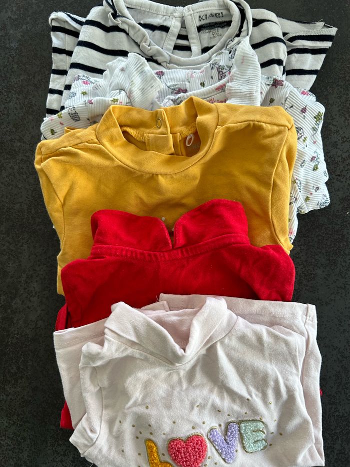 Lot t-shirt manches longues 9 mois