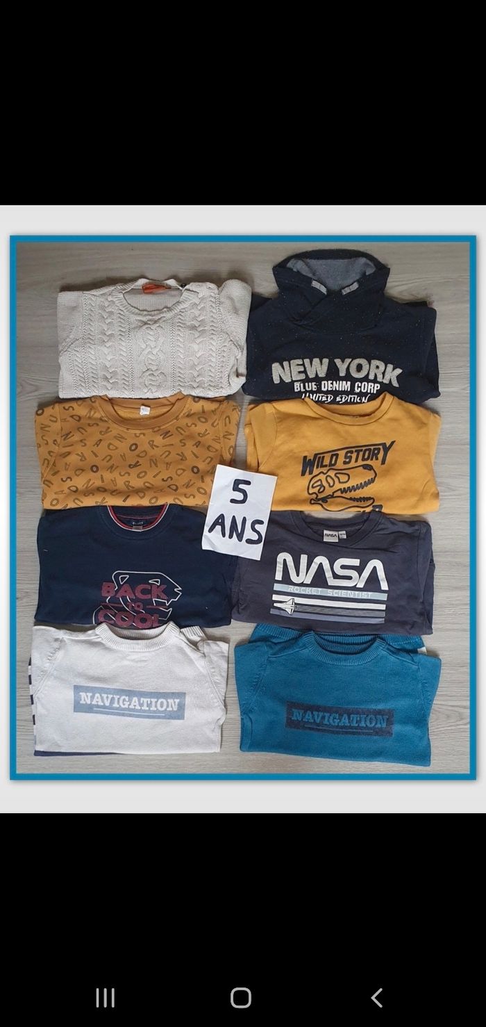 Lot pulls 5ans garçon