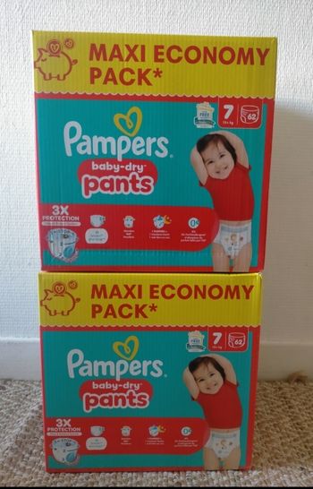 Lot couches Pampers baby dry pants taille 7
