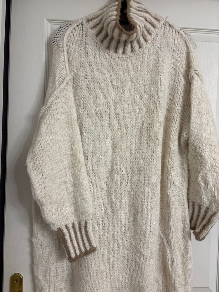 Robe pull manches ballons col cheminé - photo numéro 2