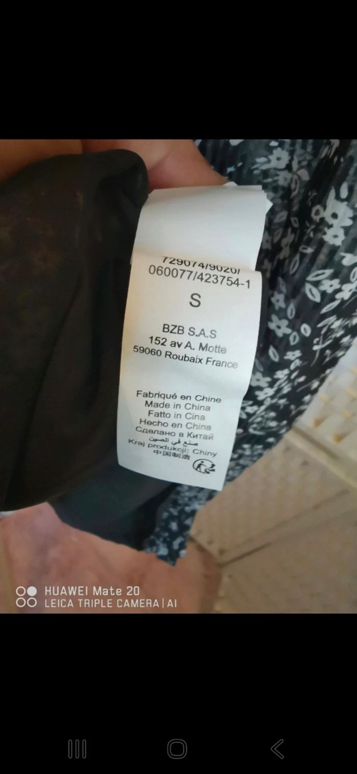 💕Jolie Robe Fleurie Noire & Blanche Bizzbee -femme Taille S /36  💕 - photo numéro 9