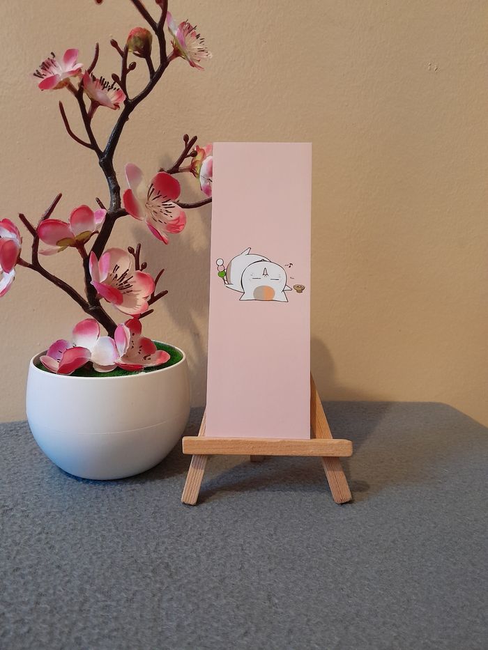 Marque page ou déco chat manga