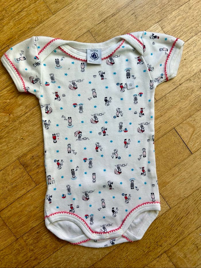 Lot de 3 Bodies Manches Courtes PETIT BATEAU 6 Mois | Parfait État - photo numéro 5