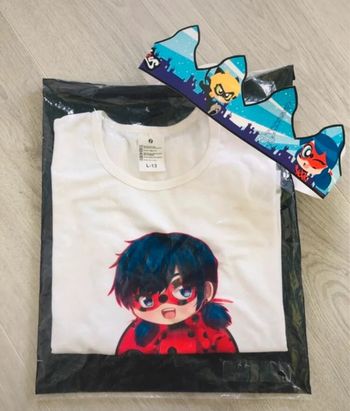 T-shirt enfant ladybug style manga taille 6 ans Neuf